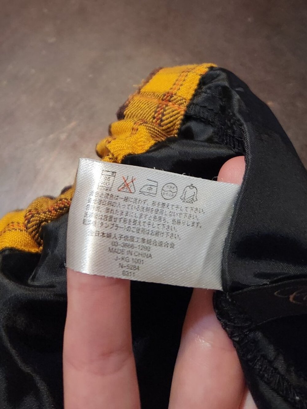 Cupop Japan Yellow Brown Plaid Lace Trim Pleated Mini Skirt Skort sz M - Picture 9 of 11